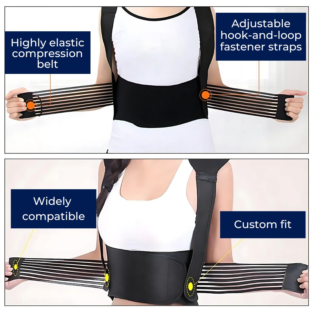 Comfortable Adjustable Back Support With Heat Therapy