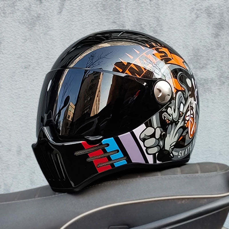 Men’s Full Face Motorcycle Helmet DOT ECE Approved ABS Dark Visor 7