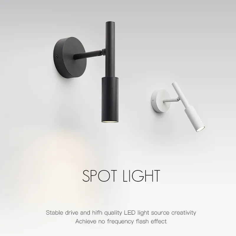 Flexible Black Adjustable Wall Reading Lamp
