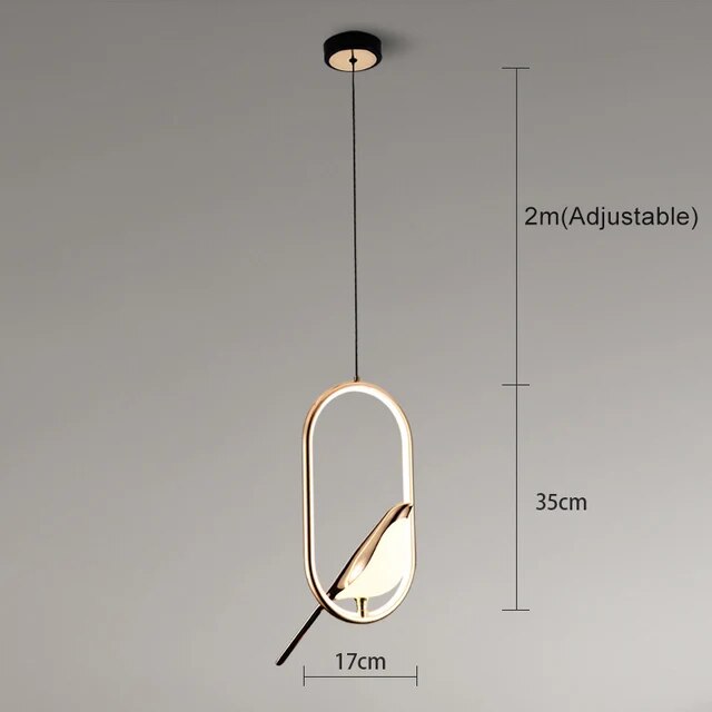 Stylish Bird Shape Hanging Light Fixture