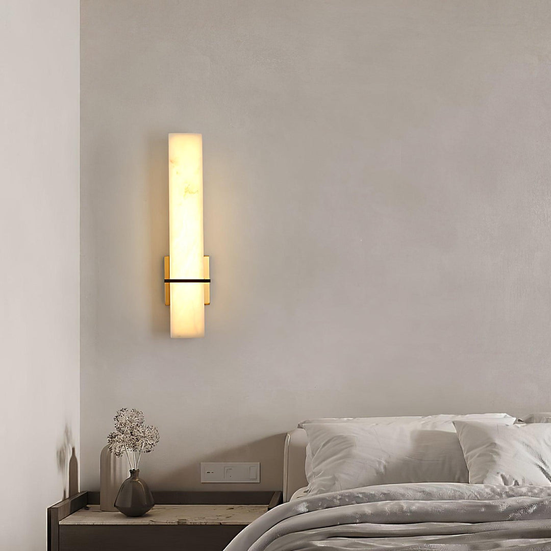 Tall Modern Wall Light With Warm LED Ambient Glow