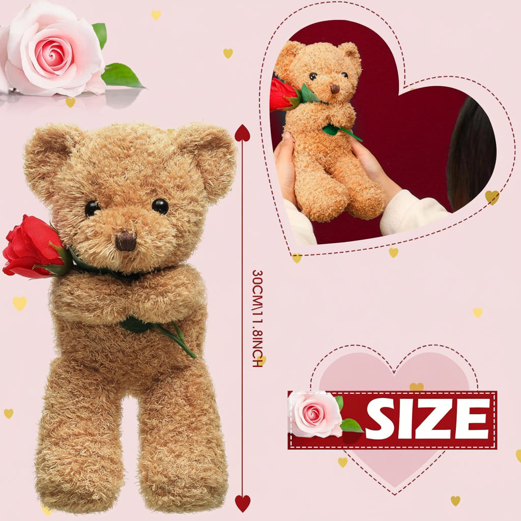 Cuddly Valentine Bear Teddy Soft Pink Stuffed Animal