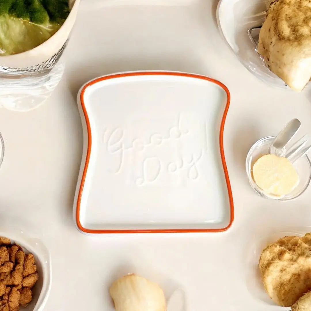 Platti Toast Shaped Ceramic Plate Inovessa