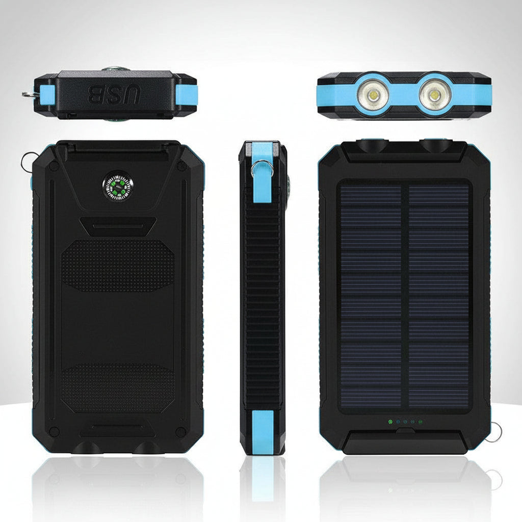 Waterproof Portable 20000mAh Solar Power Bank