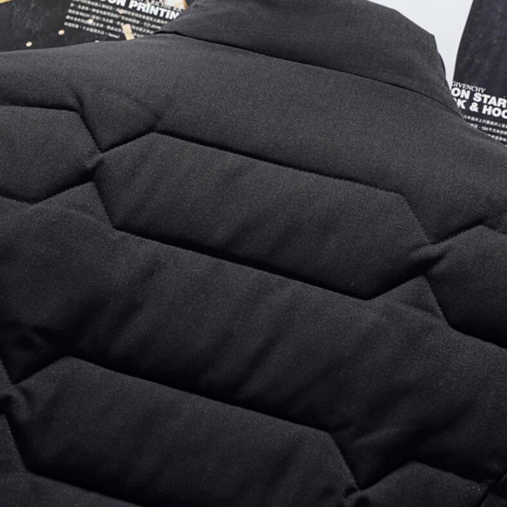 Warm Quilted Mens Jacket with Zip Pockets