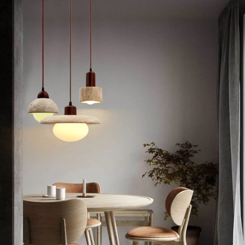 Rustic Wooden Pendant Lighting Fixture