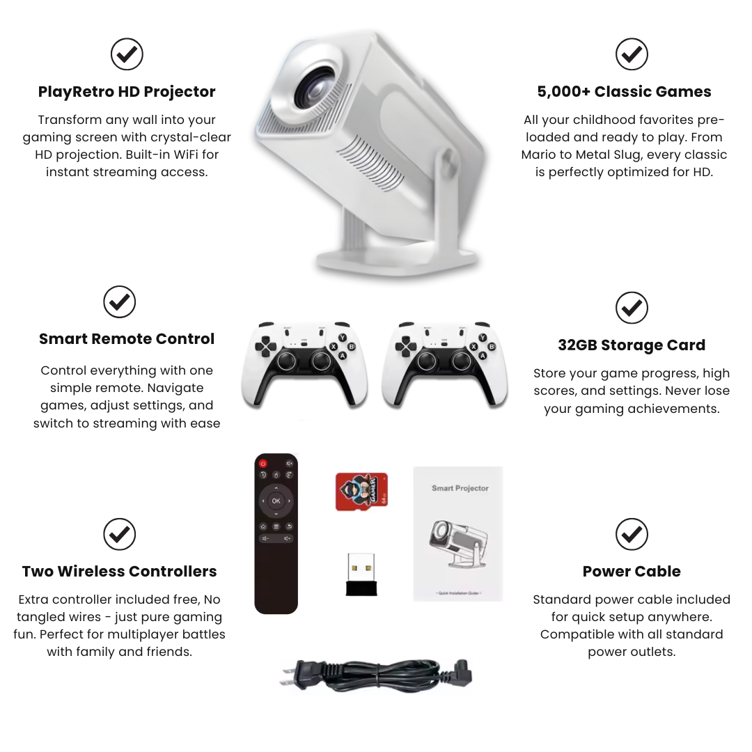 Ultimate Retro Gaming Projector with 110000 Classic Games