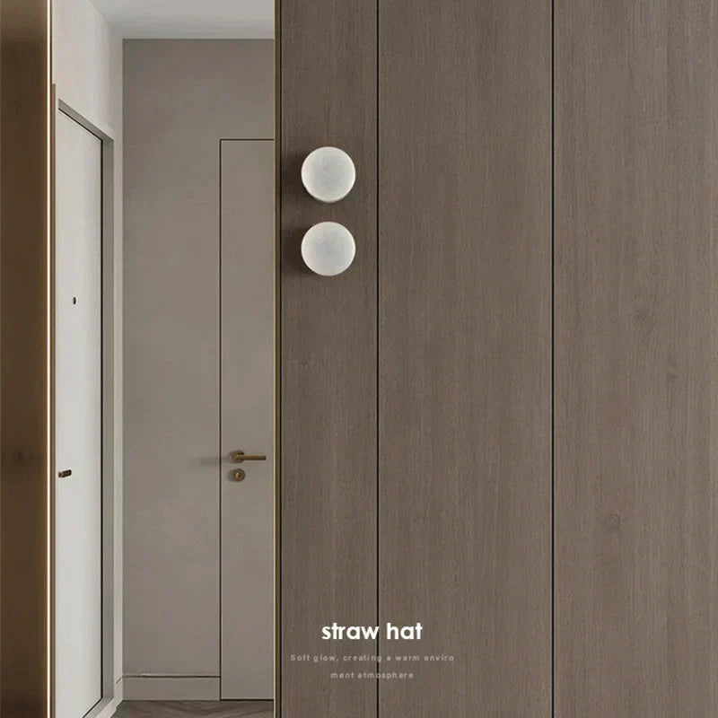Elegant Marble Circular LED Wall Lamp for Home