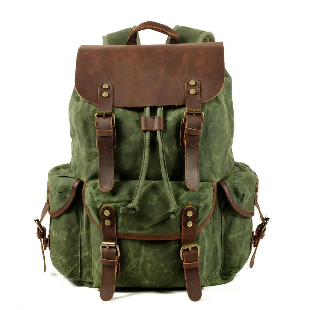 Durable Hiking Leather Backpack