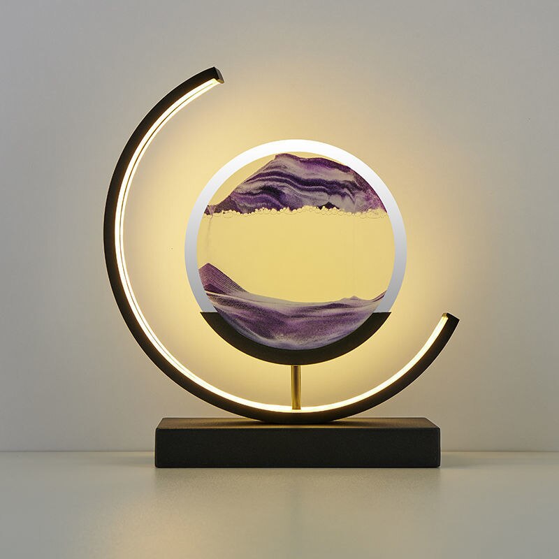 Calming Desert Scene Table Lamp With Moving Sand Design