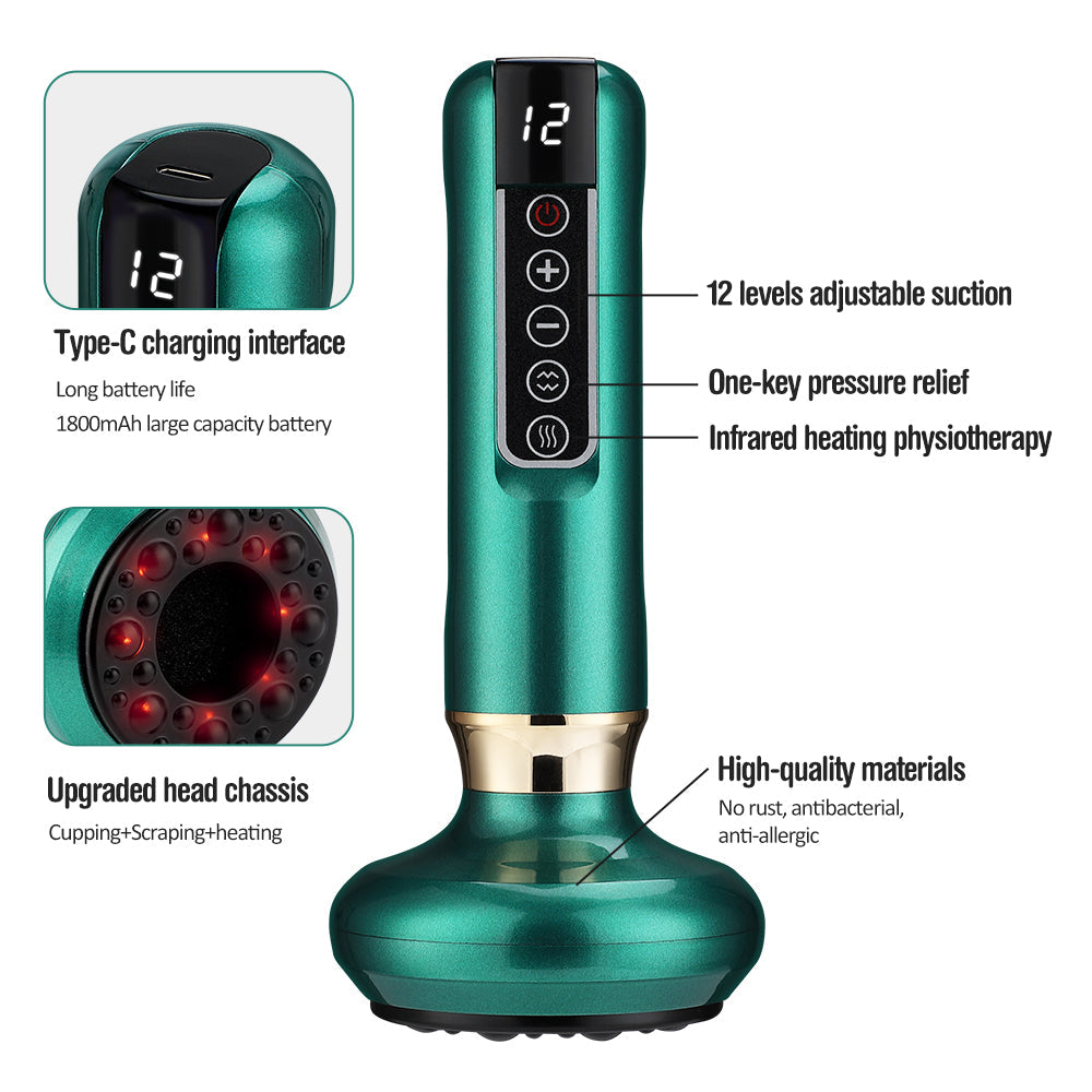 Pro Massage Cup with Suction and Scraping Tool