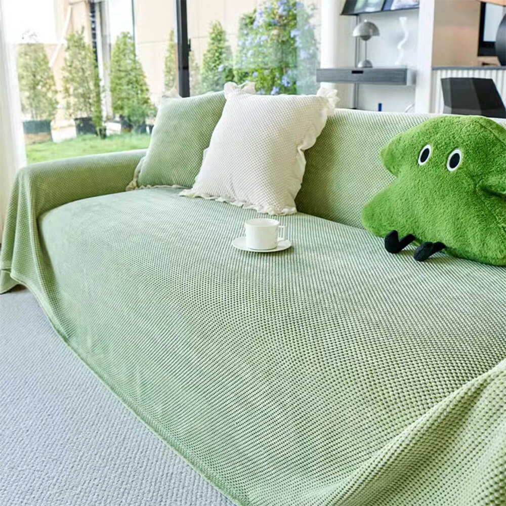 Cozy Fleece Sofa Slipcover for Living Room Comfort