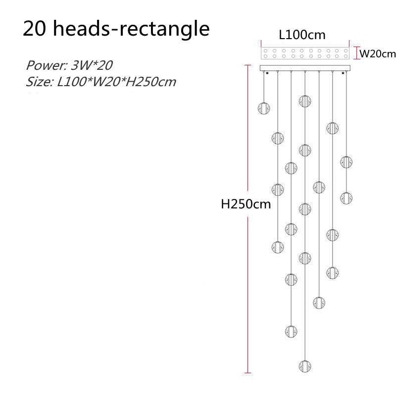 Luxury Crystal Pendant Light with Metal Frame