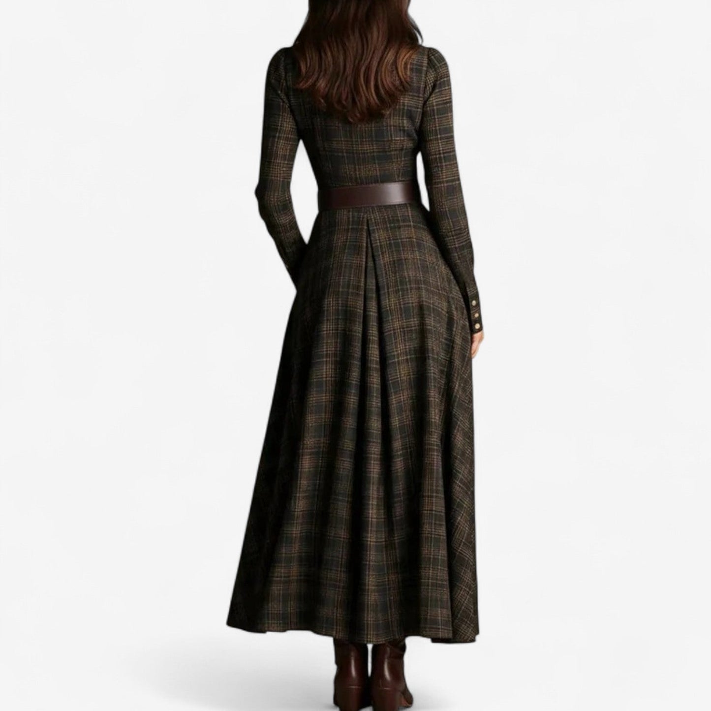 Sarah Collection | Long Sleeve Maxi Dress with Flattering Belt – Elegant Design for Timeless Style 4