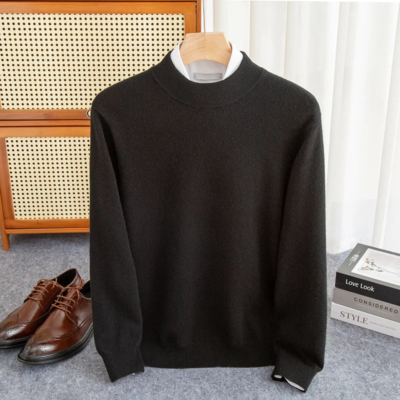 Classic Crew Neck Warm Wool Sweater