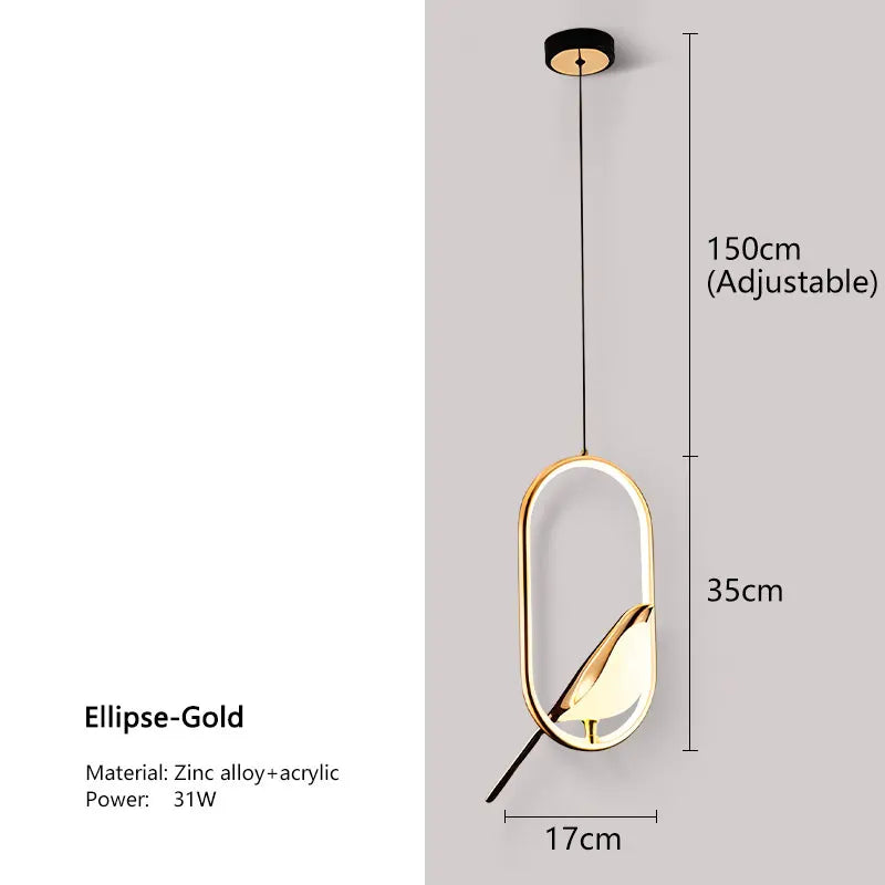 Modern Black Crystal Pendant Ceiling Light Fixture