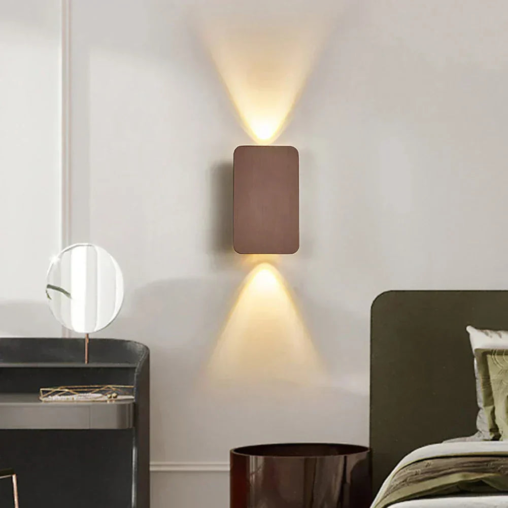 Modern Dual LED Wall Sconce Light in Black Finish