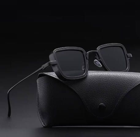 Trendy Steampunk Metal Aviator Sunglasses Polarized Lenses