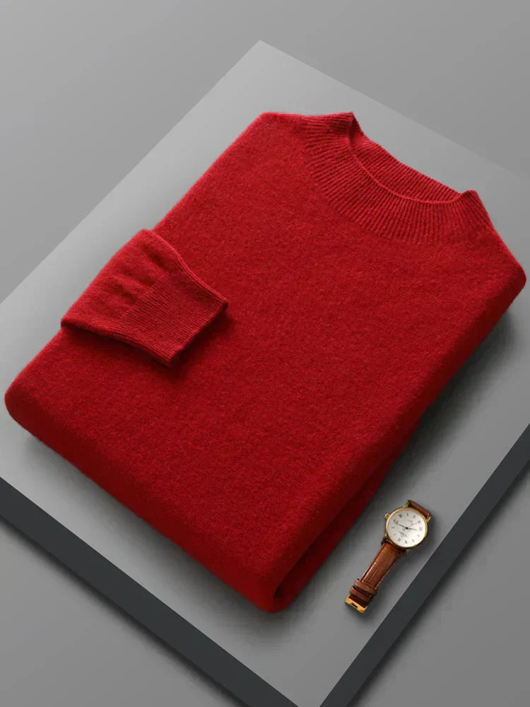 Warm Merino Wool Crew Neck Sweater
