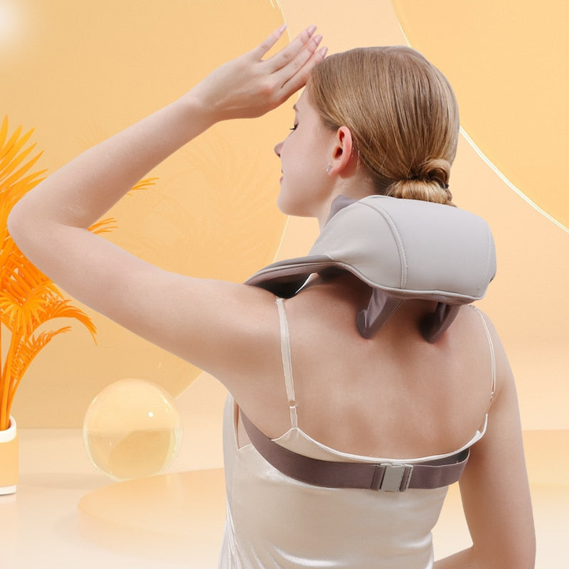 Relaxing Heated Neck Back Pain Relief Massager
