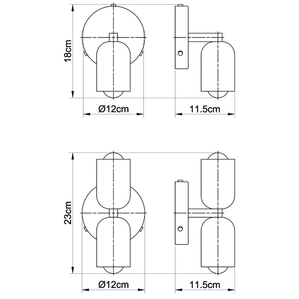 Simple Decorative Metal Living Room Wall Light 6