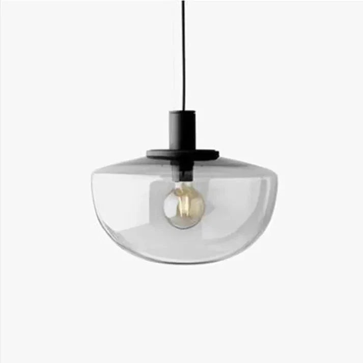 Sleek Round Glass Hanging Light