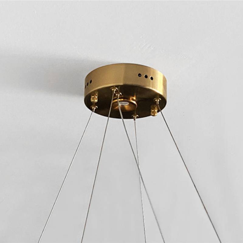 Modern Crystal Pendant Chandelier With LED Light Ring