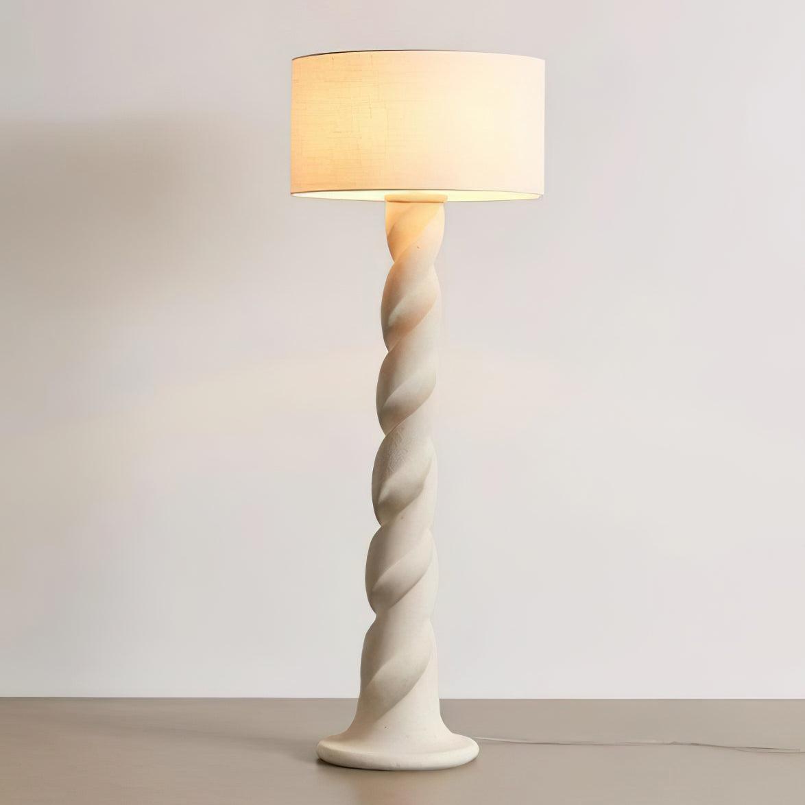 TwistLight | Elegant Minimalist Modern Floor Lamp with Fabric Shade 7