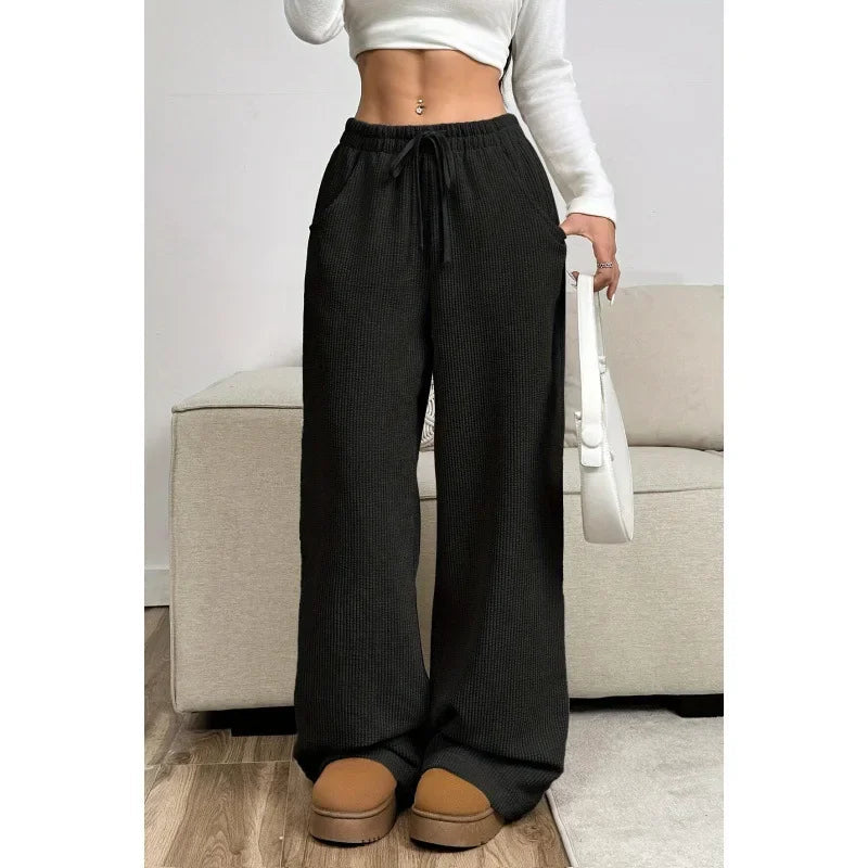 VelvetCrest | Chic Relaxed High-Waisted Corduroy Women's Trousers 4
