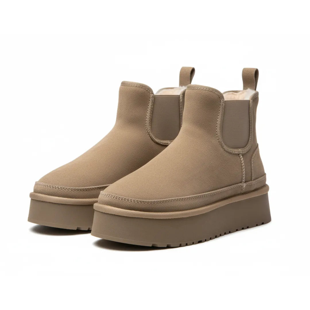 VelvetStep | Cozy Chic Suede Black Ankle Boots for Women 9
