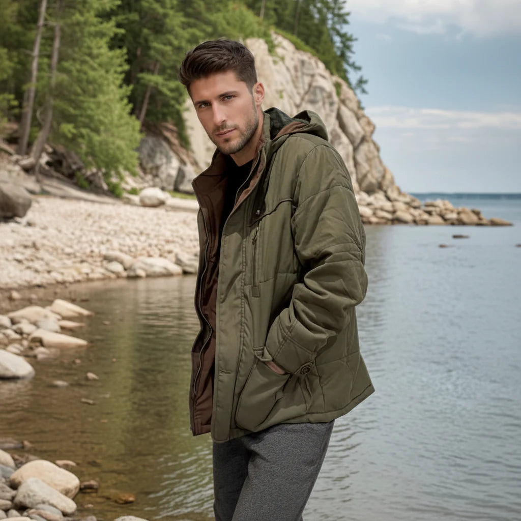 Warm Waterproof Parka Coat Insulated Hooded Jacket