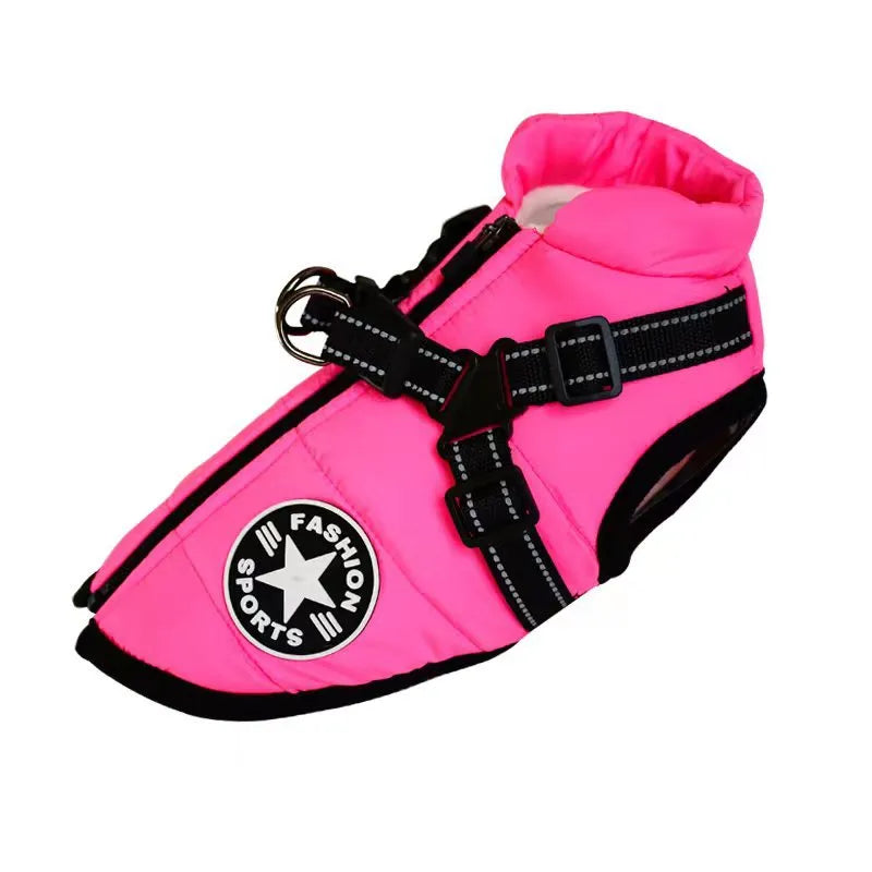Waterproof Dog Coat with Built-in Harness – Warm, Weather-Resistant Dog Jacket for All Breeds 10