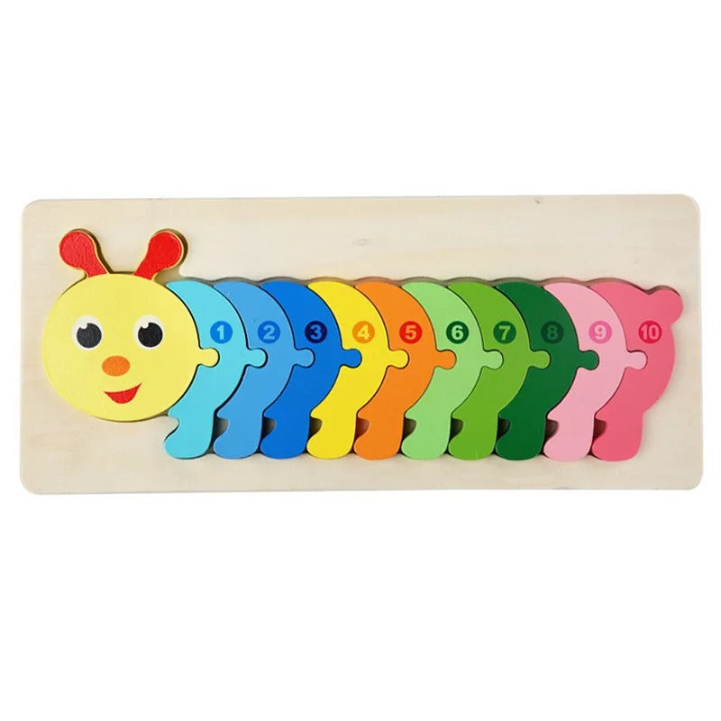 WoodsPlay – Animal puzzle set with number blocks and illustrated tiles 3