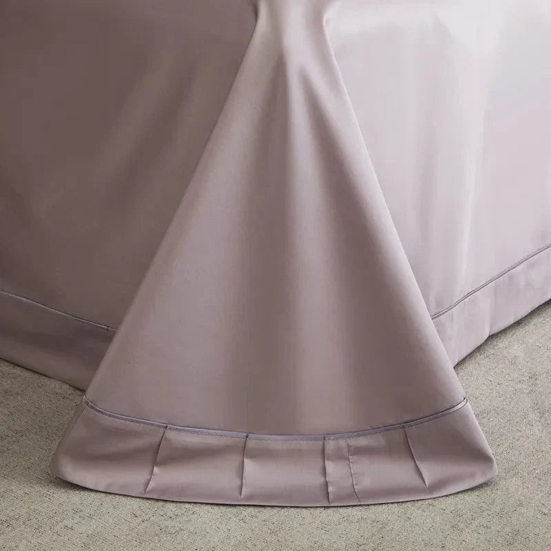 Luxurious Cotton Duvet Cover Set with Classic Trim