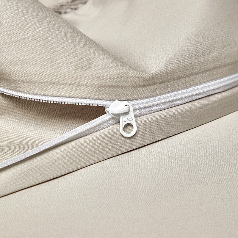 Soft Beige Egyptian Cotton Duvet Cover Set