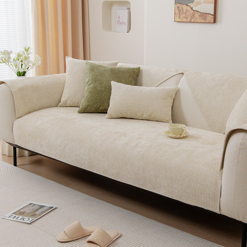 Soft Plush Chenille Sofa Slipcover Furniture Protector