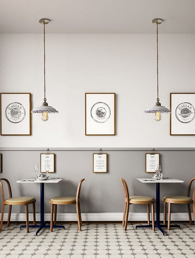 Traditional Portuguese Ceramic Pendant Lamp