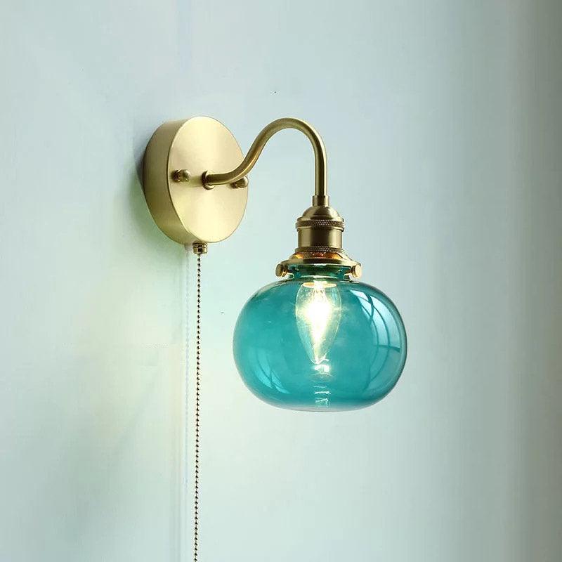Retro Glass Sphere Wall Lamp