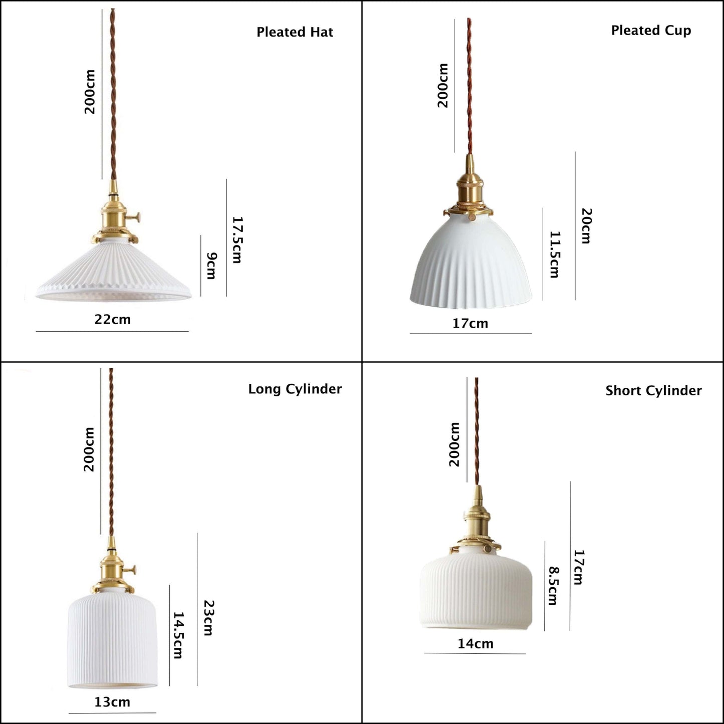 Asian Style Ceramic LED Hanging Light