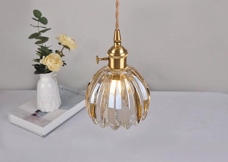 Small Elegant Glass Pendant Lamp with LED Bulb