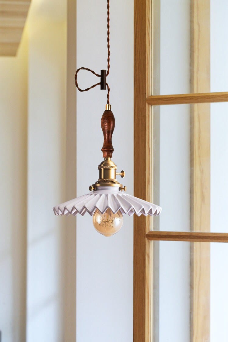 Elegant Ceramic Pendant Lamp with LED Light Included