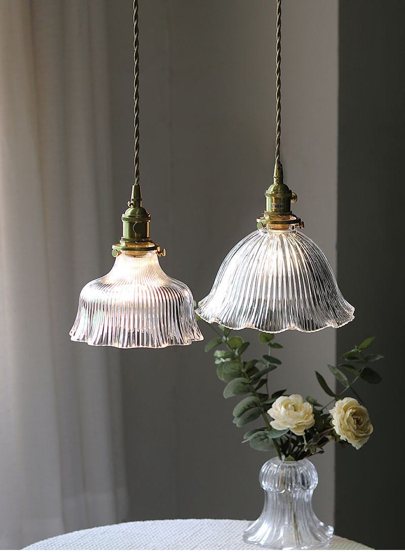 Elegant Glass Pendant Light with LED Bulb Included