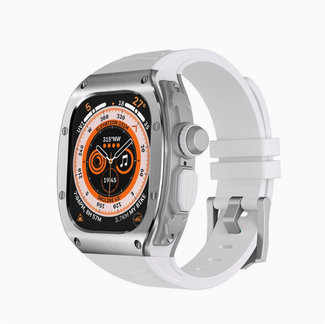 Luxury Metal Case and Soft Strap for Apple Watch Ultra