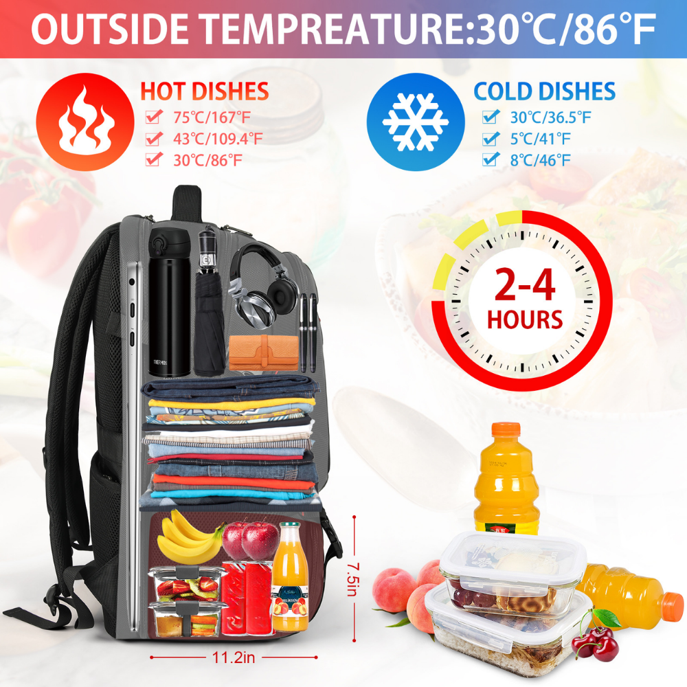 Spacious Hiking Backpack with Insulated Laptop Pocket