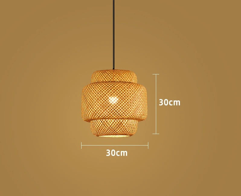 Natural Woven Bamboo Table Lamp