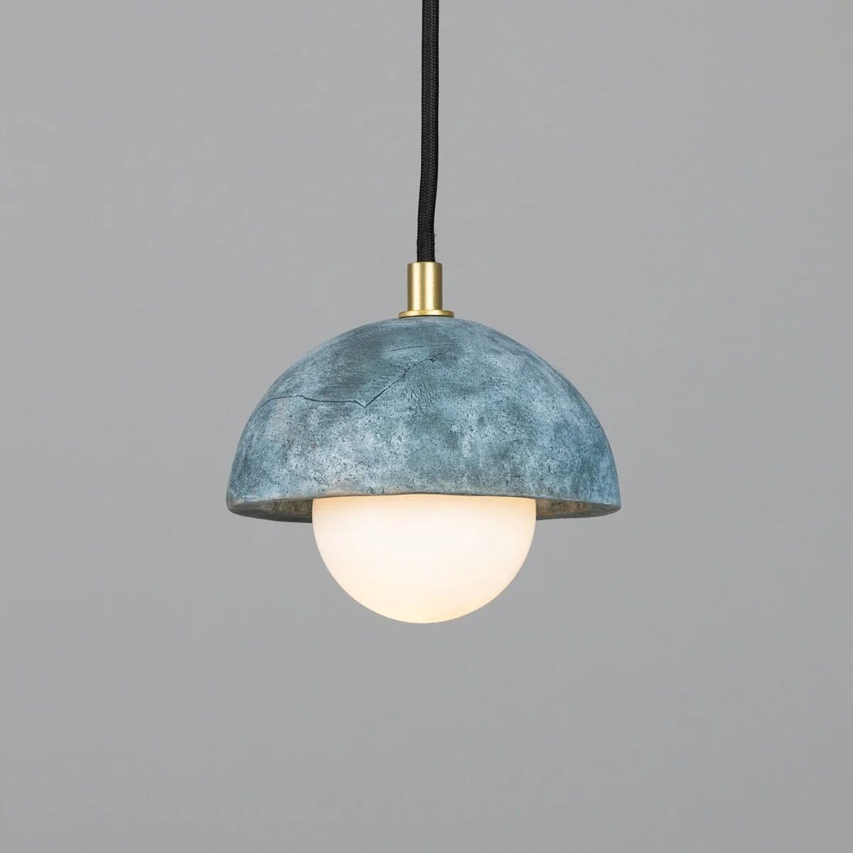 Small Blue Ceramic Pendant Light Fixture