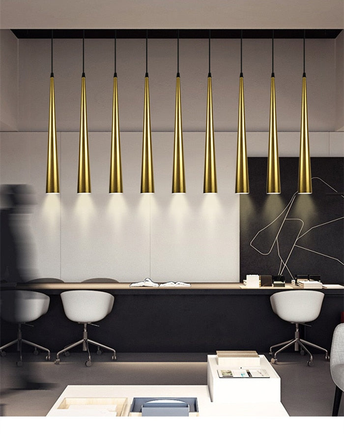 Sleek Metal LED Hanging Light