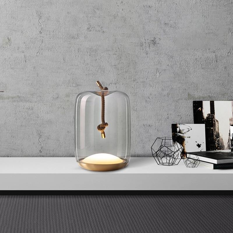 Natural Hemp Rope Desk Light Lamp