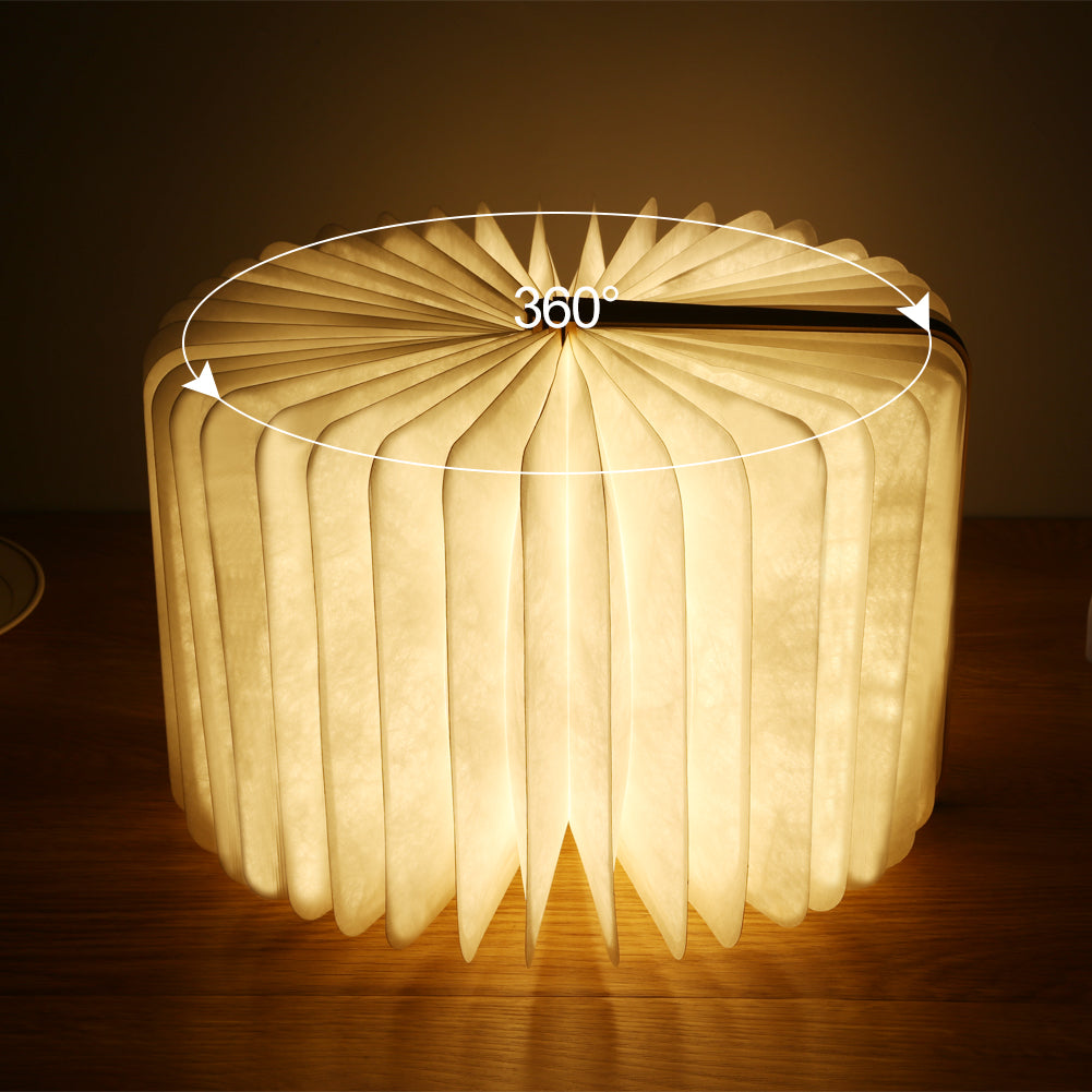Portable Wooden LED Reading Light for Bedside Use