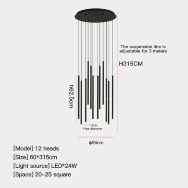 Luxury Modern Black Pendant Light